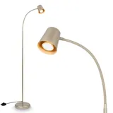 Stehlampe Stehleuchte Standleuchte Leselampe Wohnzimmer Fußtaster Schwenkbar