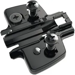 Hettich Möbel-Kreuzmontageplatte Distanz 3mm,Sensys 8099 9091805, obsidianschw. vern.