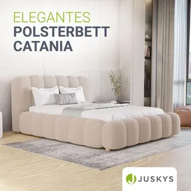 Juskys Polsterbett Catania 140 x 200 cm Beige