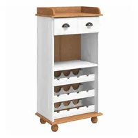 VidaXL Weinschrank ASKIM für 12 Flaschen Weiß Massivholz Kiefer
