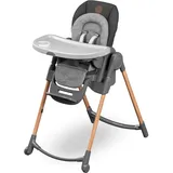 Maxi-Cosi Minla Kinderhochstuhl Mitwachsend, 0–14 Jahre, bis zu 60 kg, Hochstuhl Baby, 9 Höhenstufen, 5 Neigungspositionen, 4 Tablettpositionen, kompakt faltbar, Essential Graphite