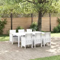 vidaXL Garten Essgruppe 7-tlg. Weiß