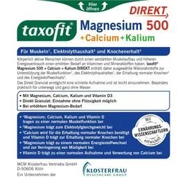 Taxofit Magnesium 500 + Calcium + Kalium Granulat 20 Sticks