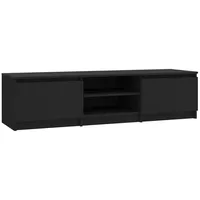 Furnicato TV-Schrank Schwarz 140x40x35,5 cm Holzwerkstoff