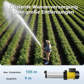 Wiltec Kreiselpumpe 9000L/H 2200W