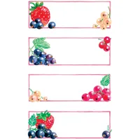 Avery Zweckform 59550 Marmeladen Etiketten Erdbeeren, Johannisbeeren (wiederablösbar) 12