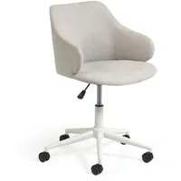 Kave Home Drehstuhl Einara Stoff Grau Hellgrau