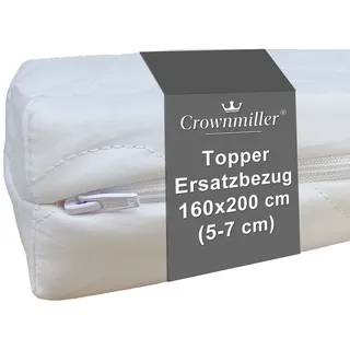 Crownmiller Topperbezug 160 x 200 cm weiß