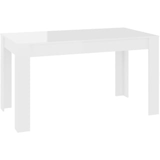 Festnjght Esszimmertisch Esstisch Küchentisch Hochglanz-Weiß Quadratisch Rechteckiger Tisch Esszimmer Tisch Küche Wohnzimmer Wohnzimmertisch 140x74,5x76 cm