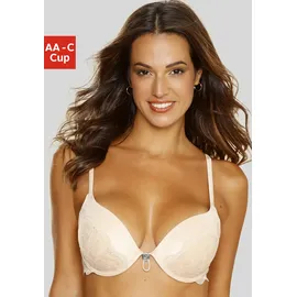LASCANA Push-up-BH mit verstellbarer vorderer Mitte, Dessous braun