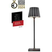 SOMPEX Dekoleuchte Aluminium 21,0 cm Akku dimmbar anthrazit