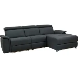PLACES OF STYLE »Pareli, L-Form, 259cm,m. Recamiere, Echtleder, Kunstleder, Webstoff«, man. o. elektr. Relaxfunktion, USB/Kopfteilverstellg u. LED