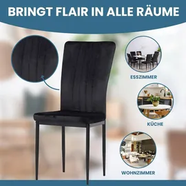 Albatros MODENA Samt Schwarz 6er Set