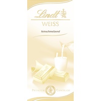 Lindt Schokolade Weiß | 100 g Tafel | Feinschmelzende weiße Schokolade | Schokoladentafel | Schokoladengeschenk