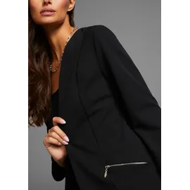 LAURA SCOTT Longblazer mit Reißverschlüssen Gr. 48, schwarz, | 47539108-48