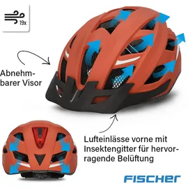 Fischer Fahrradhelm Urban Plus Miami L/XL orange matt