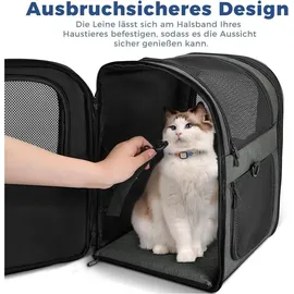 luxuskollektion Haustier Rucksack Tragetasche 2-12kg Grau