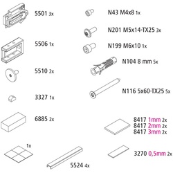 Kermi EBNI004 Set Montagekleinteile 2535698