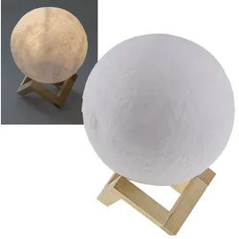 ChiliTec Dekoleuchte "3D Mond" 15cm Ø integr. Li-Akku CT23471 X