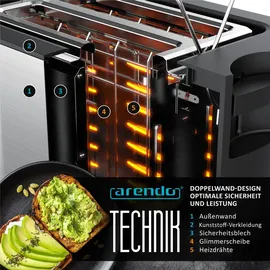 Arendo Toaster Silber