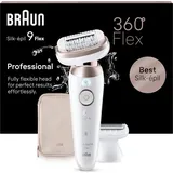 Braun Silk-épil 9 Flex 9-030 3D Epilierer Weiß/Rosa Titan