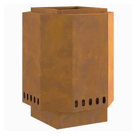 vidaXL Feuerkorb Stahl 38 x 38 x 51 cm Braun