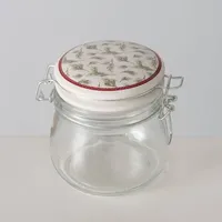 Boltze Glasbehälter mit Porzellandeckel CHARLENE, 450 ml