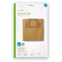 Nedis Staubsaugerbeutel - 10 Stück - Papier - Meist verkauft für: Kärcher 2201 - Braun