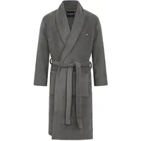 G-Star Bademantel G-STAR "ARGON, DRESSING GOWN" Gr. M, steel grau, M, Kunstfaser, Hausmäntel, Bademantel, Morgenmantel mit Schalkragen