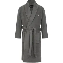 G-Star Bademantel G-STAR "ARGON, DRESSING GOWN" Gr. M, steel grau, M, Kunstfaser, Hausmäntel, Bademantel, Morgenmantel mit Schalkragen