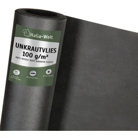 Haga Unkrautvlies 100g/m2 1,6m Breite (Meterware) Gartenvlies Trennvlies Mulchvlies