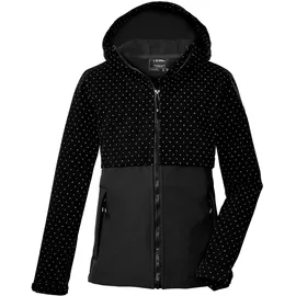 KILLTEC Mädchen Softshelljacke mit Kapuze KOW 227 GRLS SFTSHLL JCKT, schwarz, 176, 43573-000