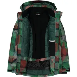 CMP KID Ski Jacket Snaps Hood Deep mint-alpine-tango 140