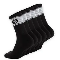 STARK SOUL® Sportsocken Crew Socken 6er Pack Schwarz/Weiß 43-46