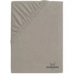 Spannbettlaken SANSIBAR Jersey - braun - BL 100x200 cm