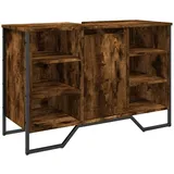 vidaXL Waschbeckenunterschrank Räuchereiche 91x35x60 cm Holzwerkstoff