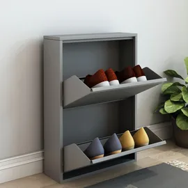 [en.casa] Sokndal 50 x 71 x 15 cm grau / grau