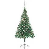 vidaXL Künstlicher Weihnachtsbaum mit LEDs Kugeln 150 cm 380 Zweige