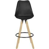 FineBuy Barhocker Retro Design 77 cm Grau/Schwarz