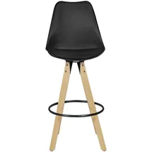 FineBuy Barhocker Retro Design 77 cm Grau/Schwarz