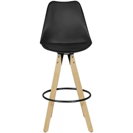 FineBuy Barhocker Retro Design 77 cm Grau/Schwarz