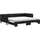 vidaXL Tagesbett Ausziehbar mit Matratzen Schwarz 90x190 cm Stoff