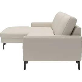 Home Affaire Ecksofa HOME AFFAIRE "Lecce, L-Form, Federkernpolsterung, Breite 224 cm", beige, B:224cm H:86cm T:164cm, 100% Leder, Sofas, Ecksofa, inkl. saugroboterfreundliche Höhe & schmale Armlehnen