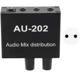 Mini-stereo-audio-splitter Mit 2 Eingängen Und 2 Ausgängen, Verstärker/verteiler Mit 100–240-v-eu-stecker-netzteil