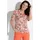 GOLDNER Baumwollshirt mit organischem Muster in pfirsich / orange / braun / gemustert | Gr.: 40