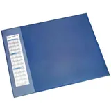Läufer Schreibunterlage Durella D1 Schreibtischunterlage mit transparenter Seitenleiste und Kalender, 52x65cm, blau,