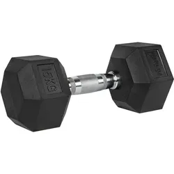 Kurzhantel Hexagon - Hantel - Dumbbell - Pro Stück - 1 bis 40 kg grau 15 kg