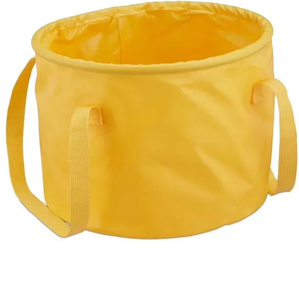 Relaxdays Falteimer für Camping 15 Liter Gelb
