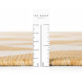 Ted Baker Terrick Wendeteppich", gelb Ocker weiß), B:200cm H:8mm L:300cm, Polypropylen, Teppiche, Teppich, Designteppich, Wetterfest, Pflegeleicht, Modern, Wohnzimmer, Terrasse