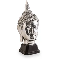 Deko-Objekt Buddha Polyresin Silber
